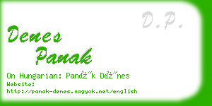 denes panak business card
